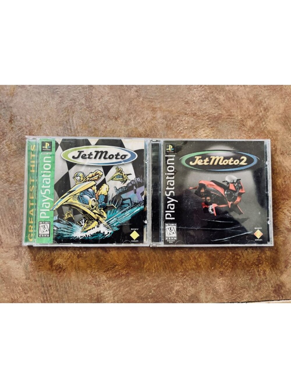 Jet Moto & Jet Moto 2 PlayStation Greatest Hits Racing Games Complete Tested